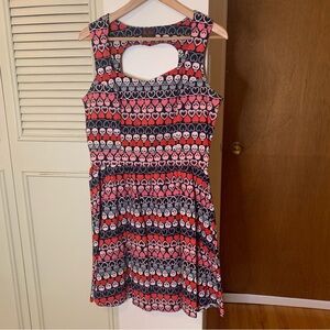 Folter | Retrolicious A-line Skull and Heart 100% cotton dress